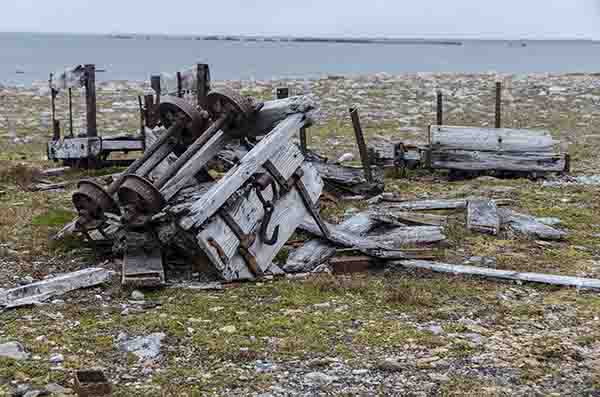 148 - Noruega - islas Svalbard - isla de Spitsbergen - Ingeborgfjellet - antiguo asentamiento minero